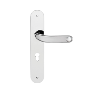 Point Crystal Lever Handle on Plate in 